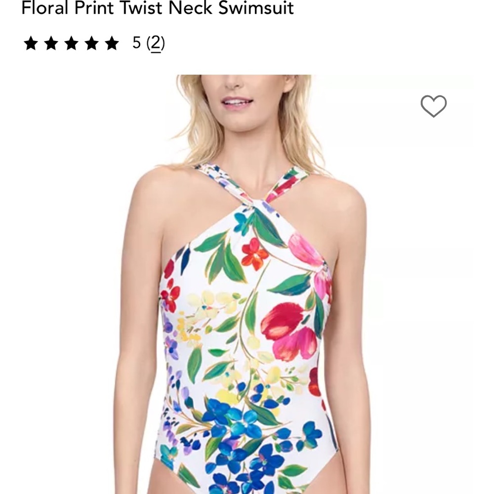 NWT Gottex Garden Dream Halter One Piece Swimsuit